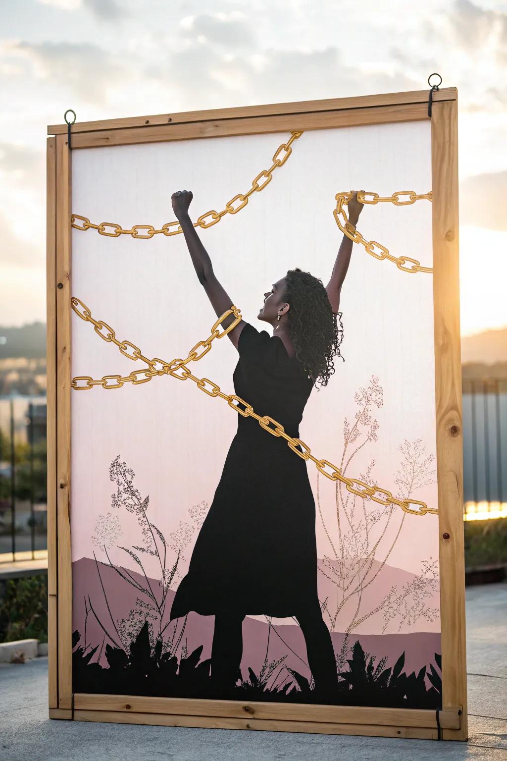 Break Free: Empowerment Through Art in Minimalist Style