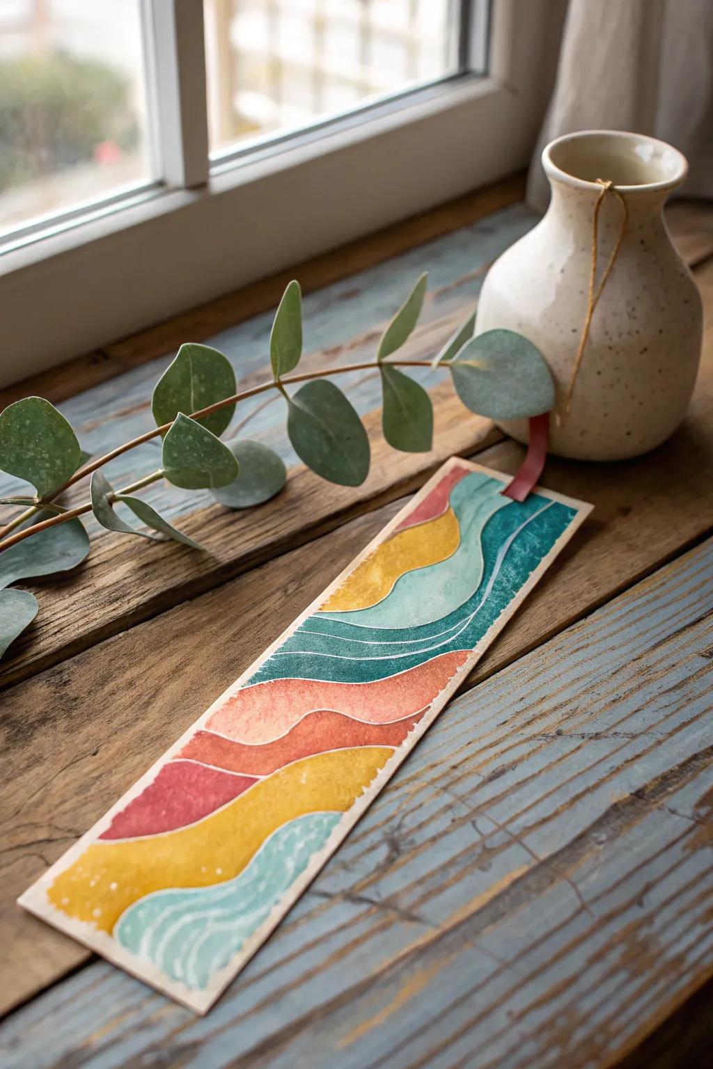 Discover the art of mindfulness with these DIY watercolor bookmarks, each a tiny masterpiece.