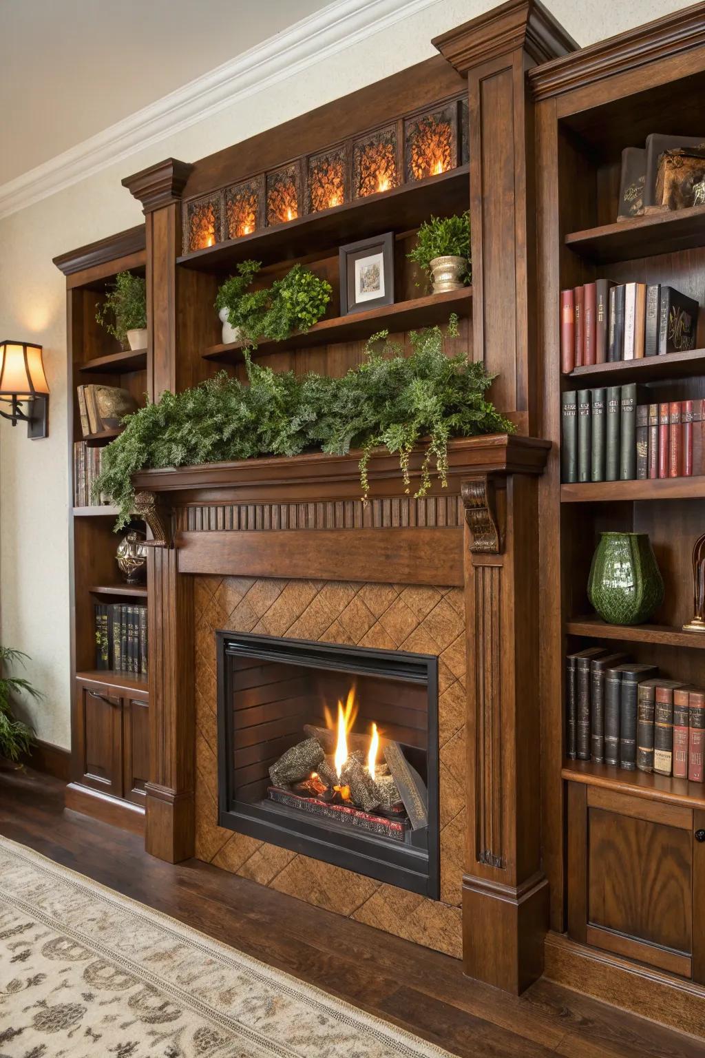 Elevate your living space with a handcrafted mantelpiece that marries functionality and style.