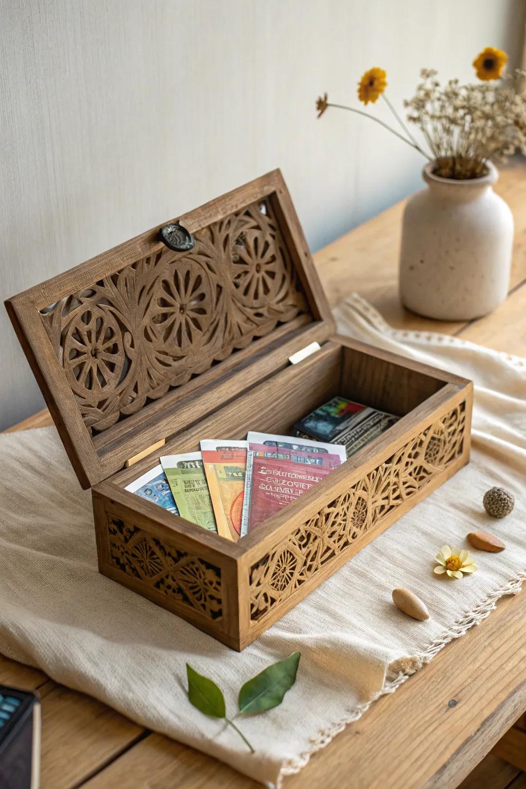Craft a timeless memory box filled with your shared moments—perfect for a heartfelt gift.