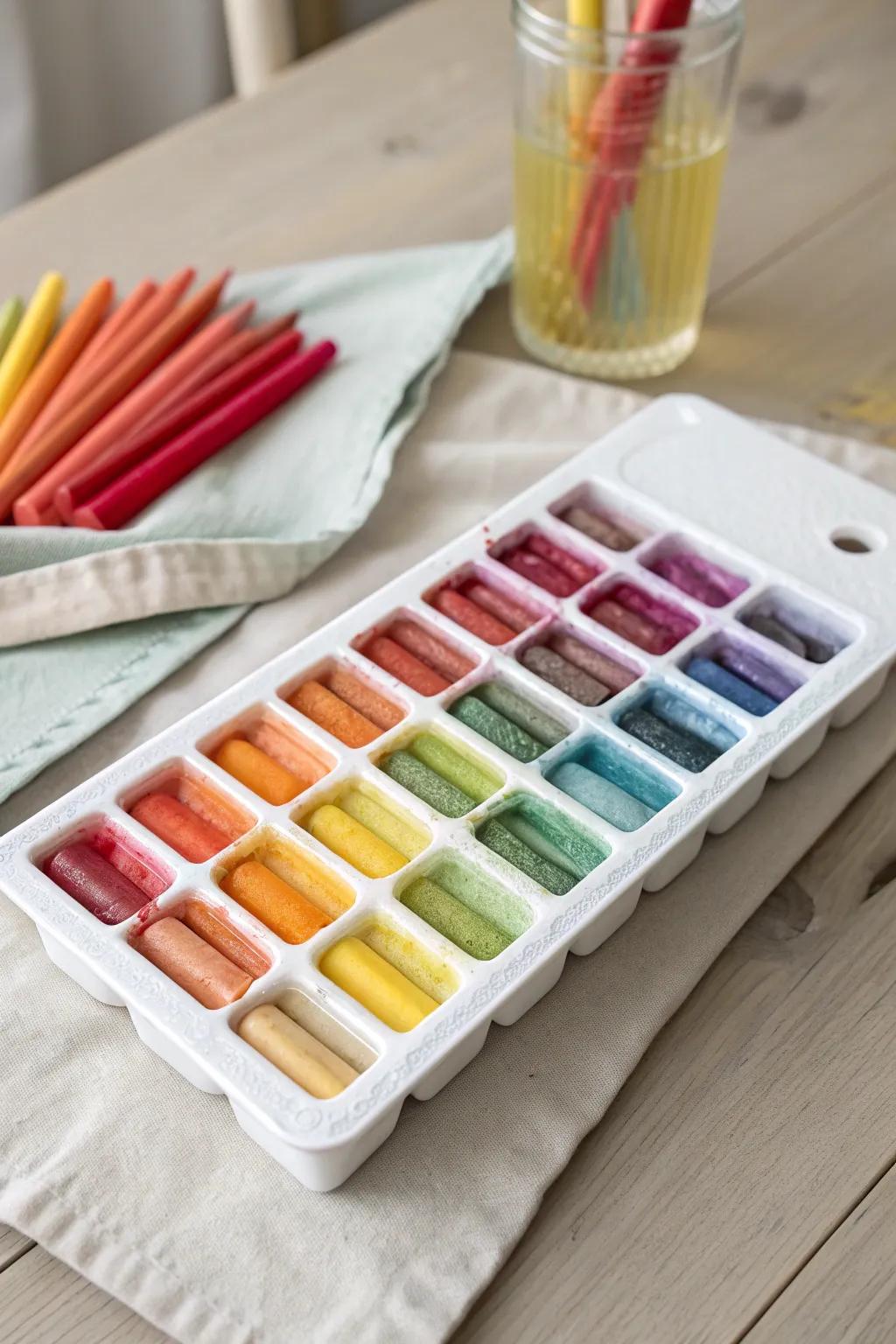 Transform broken crayons into a colorful masterpiece with this simple DIY project. Embrace creativity and simplicity!