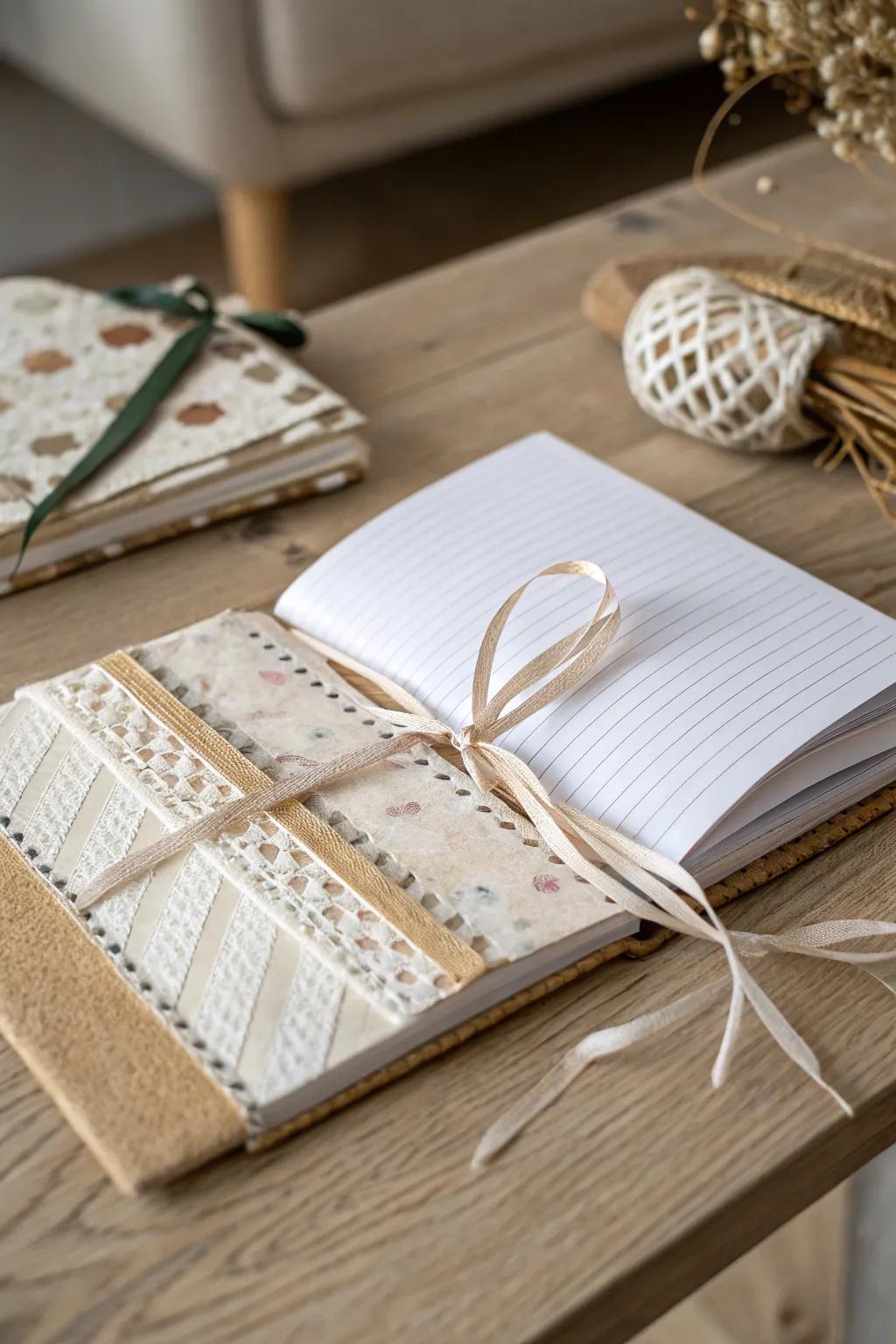 Elevate your journaling with a touch of texture and elegance. Discover the art of mixing media for a creative journey.