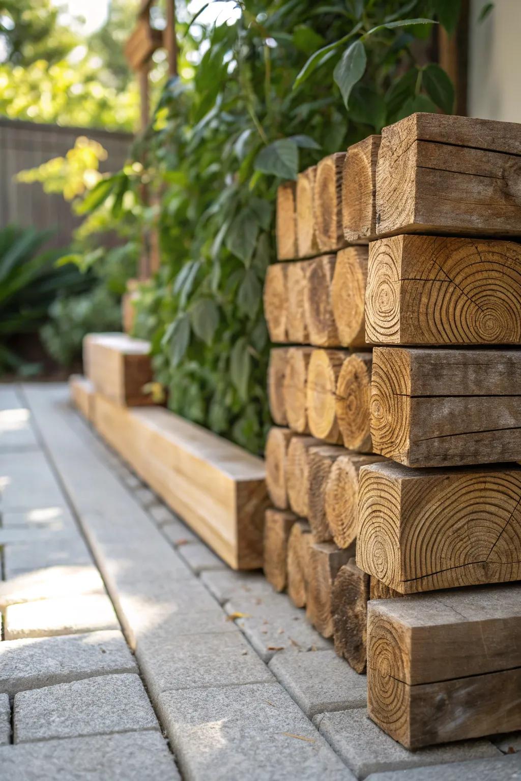 Elevate your playground with the rustic charm and durability of landscape timbers.