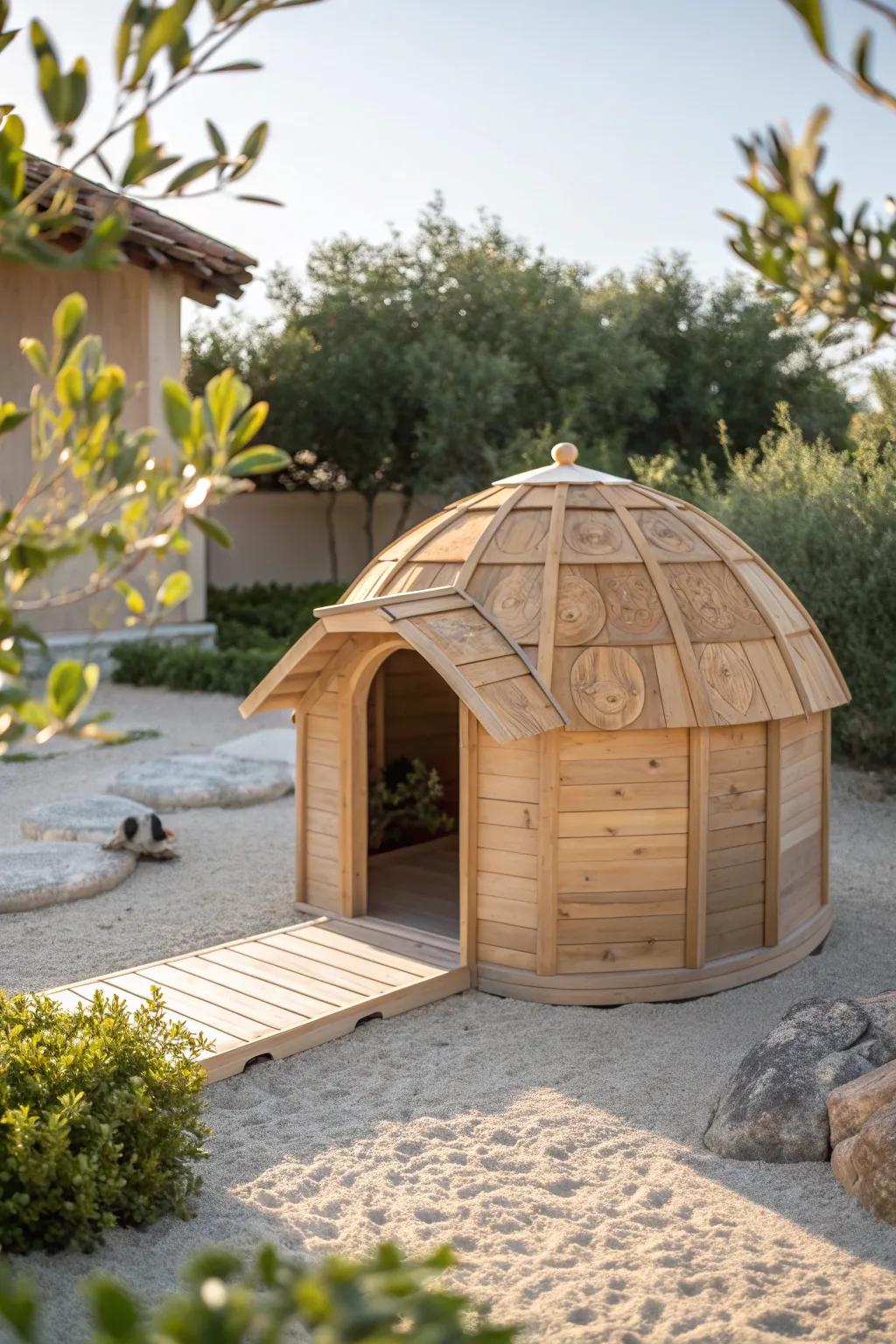 Discover the art of simplicity with this charming DIY wooden tortoise hideaway.