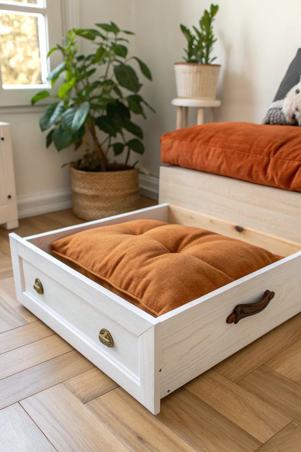 Transform your space with a cozy, upcycled pet bed that blends Scandinavian minimalism with Boho charm.
