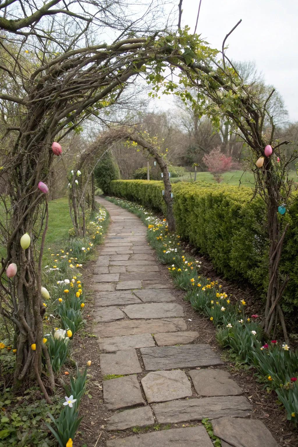 Enhance your trail with natural elements like twigs and leaves.
