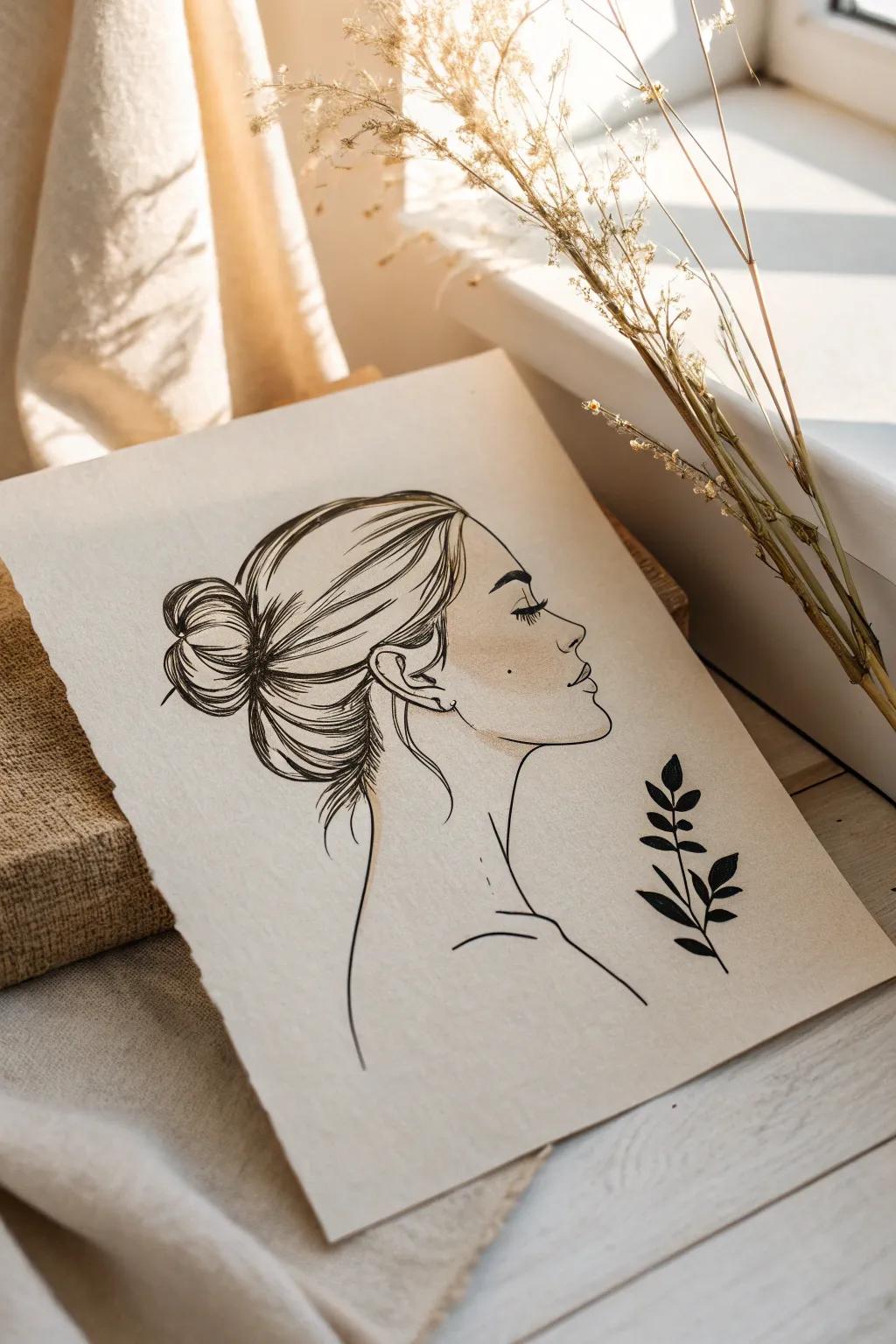 Discover the art of simplicity with a beautifully drawn side profile, where every line tells a story. #ArtisticElegance #MinimalistBeauty