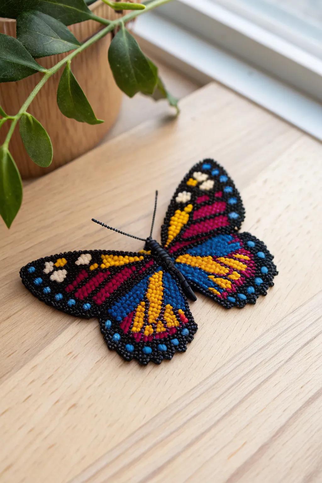 Add a touch of whimsy to your space with this stunning perler bead butterfly!