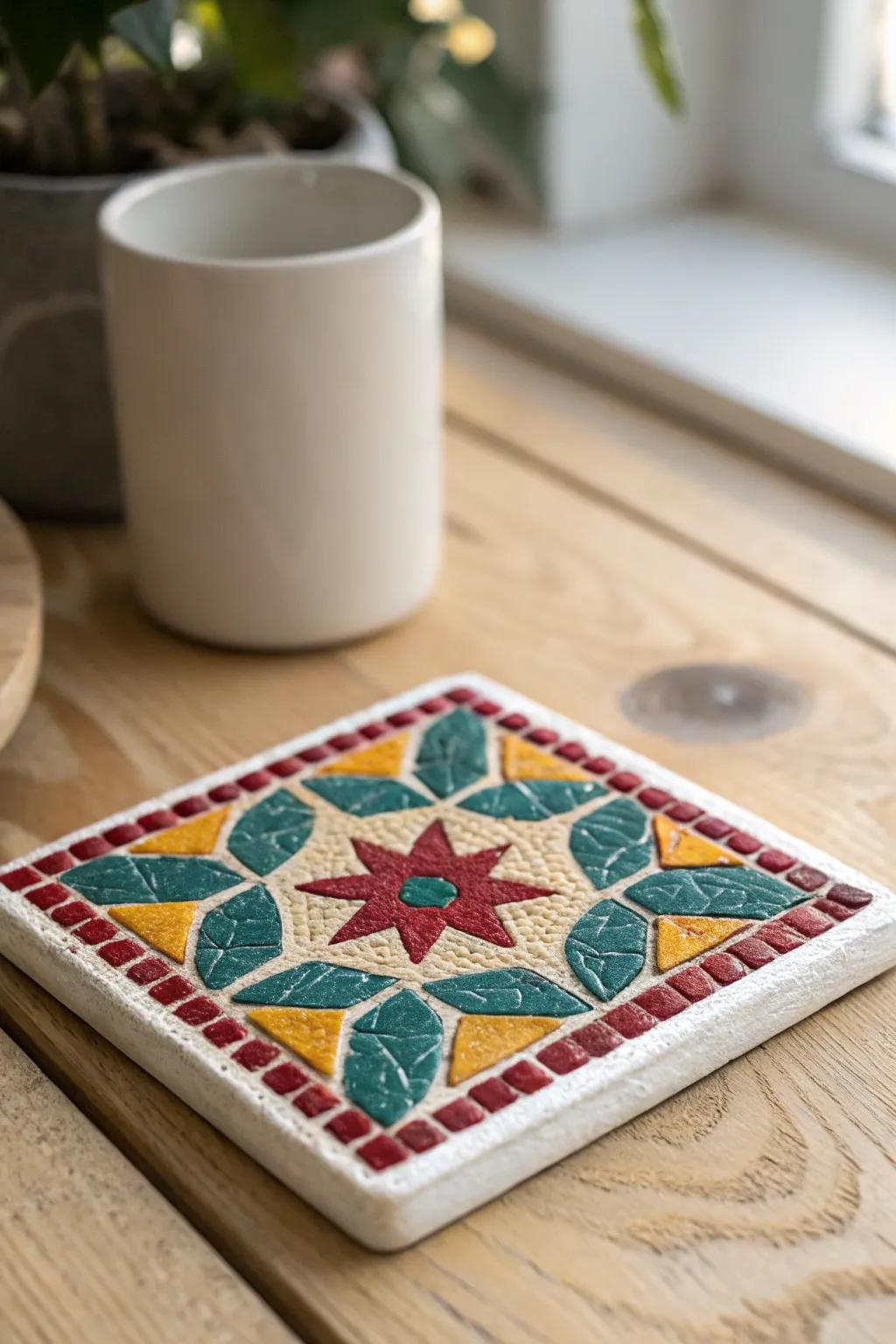 Elevate your table decor with these stunning DIY mosaic coasters—where craftsmanship meets bold beauty!