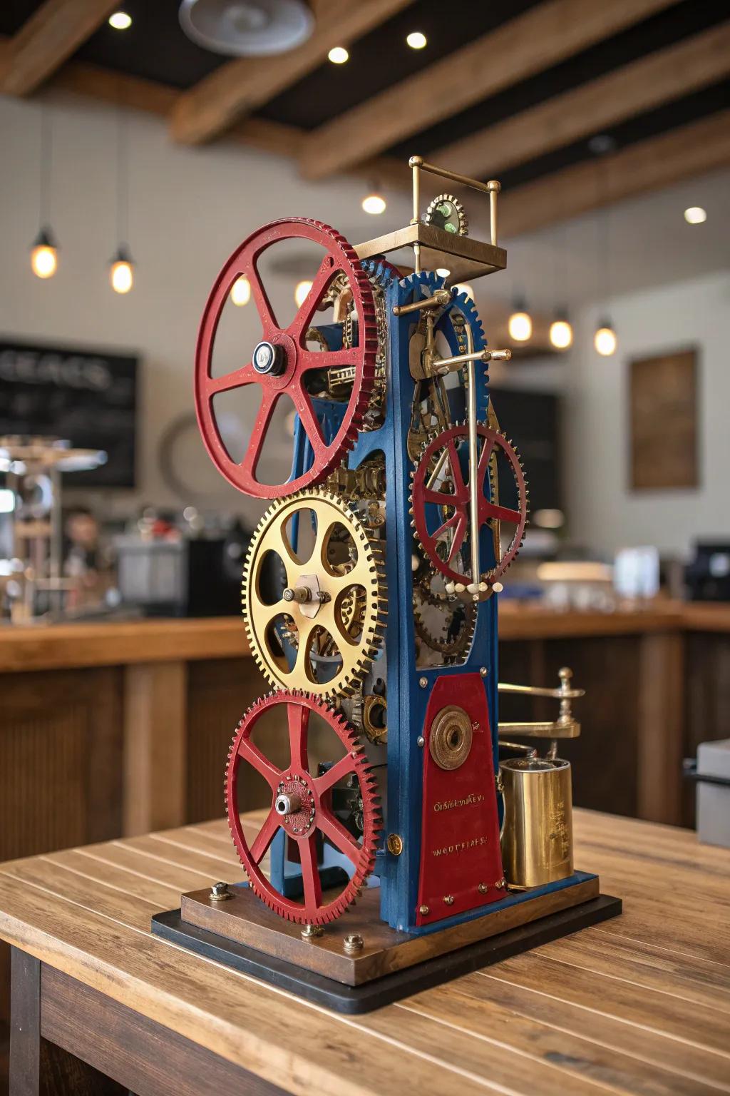 Start your morning with a masterpiece: the Rube Goldberg coffee maker, where engineering meets artistry.