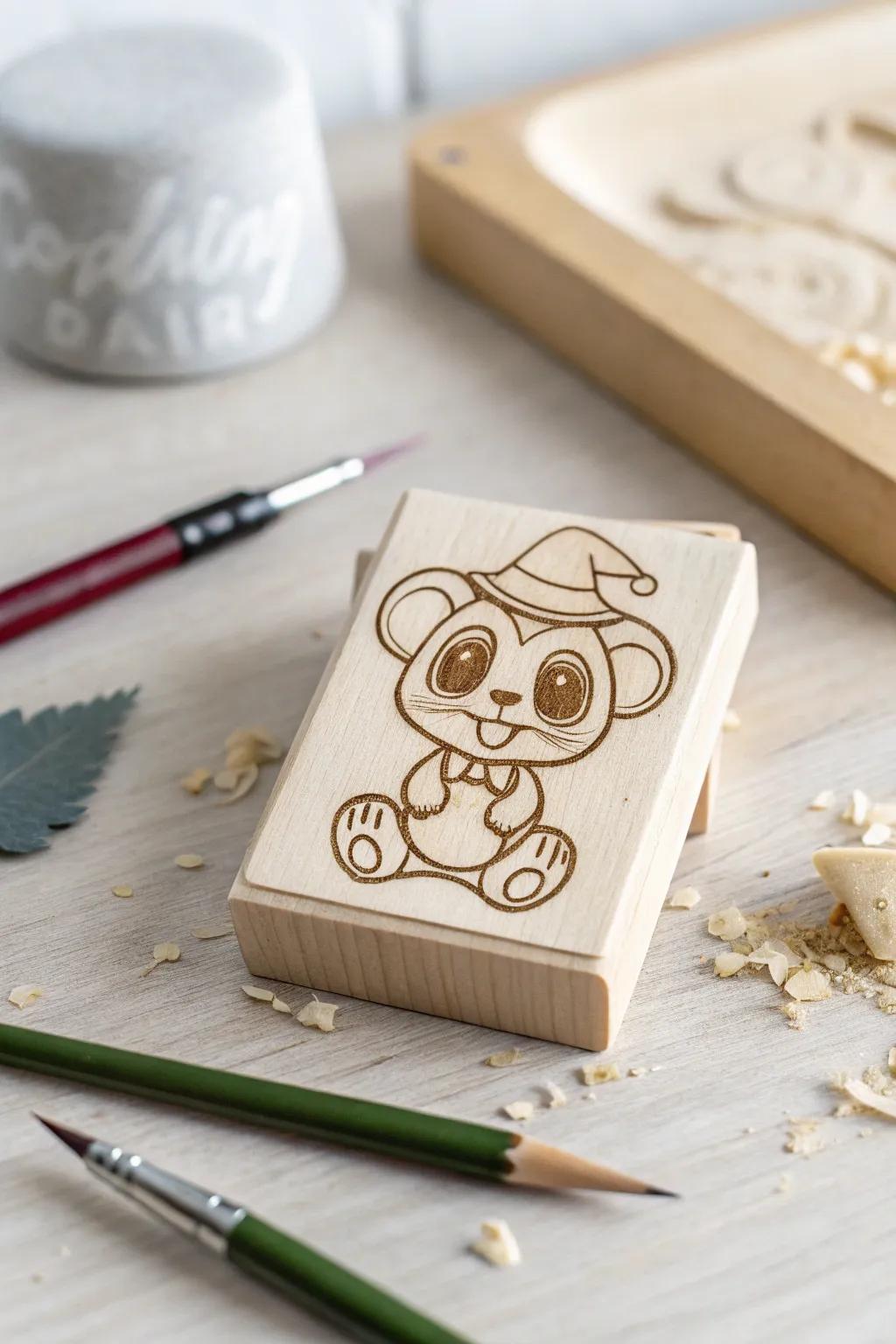 Craft your own whimsical world with charming eraser stamps!