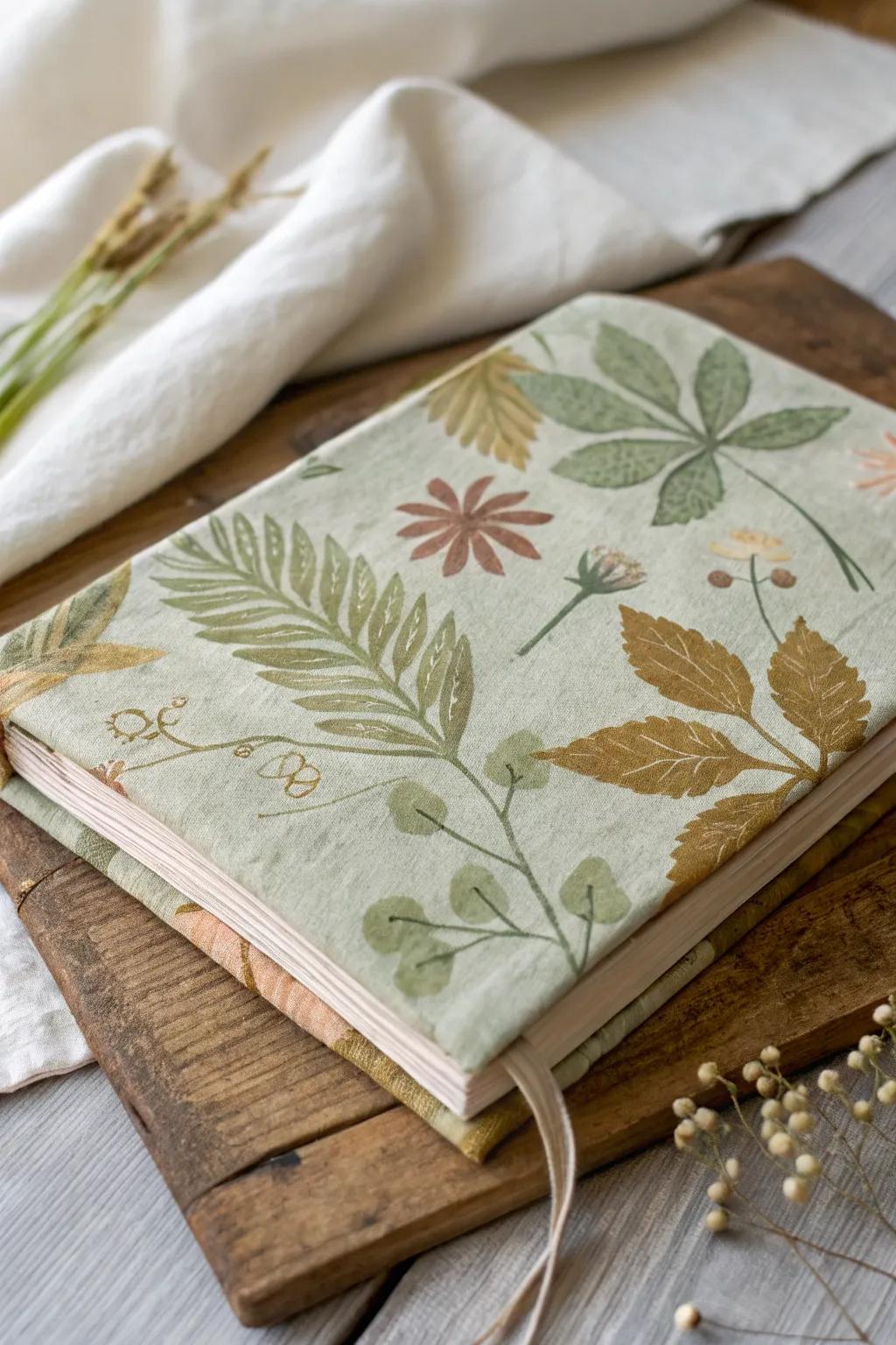 Embrace natural beauty with eco-dyed elegance for your book covers. 🌿📚