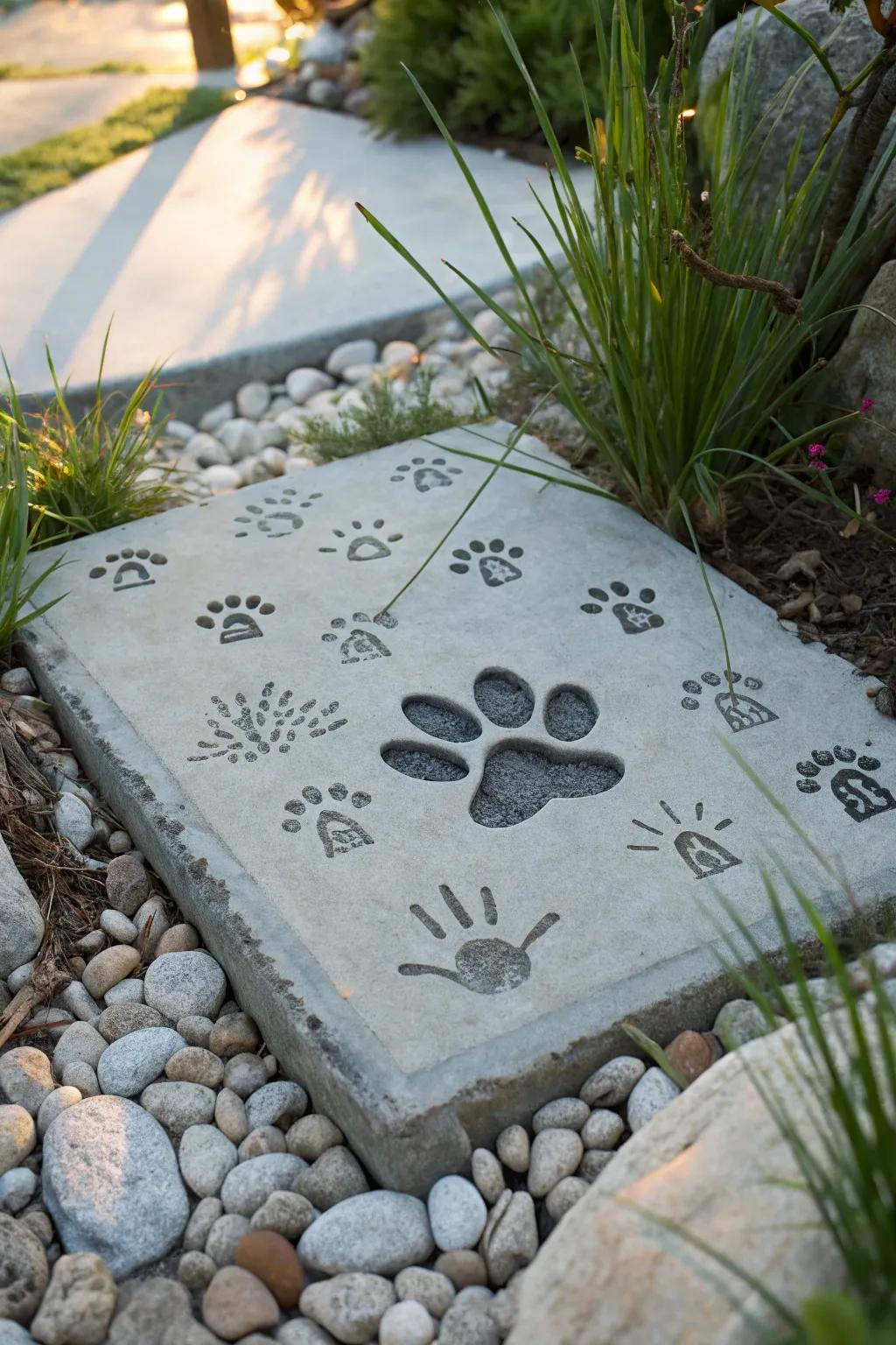Capture the essence of family, including your furry friends, with a stunning paw print addition to your handprint masterpiece.