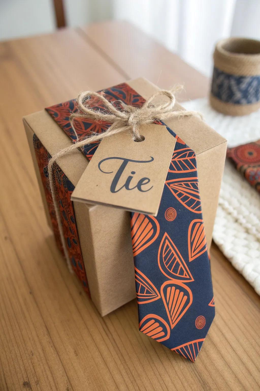 Elevate your Father's Day gifts with a handmade touch – a tie-shaped gift box that blends minimalist design with boho charm.