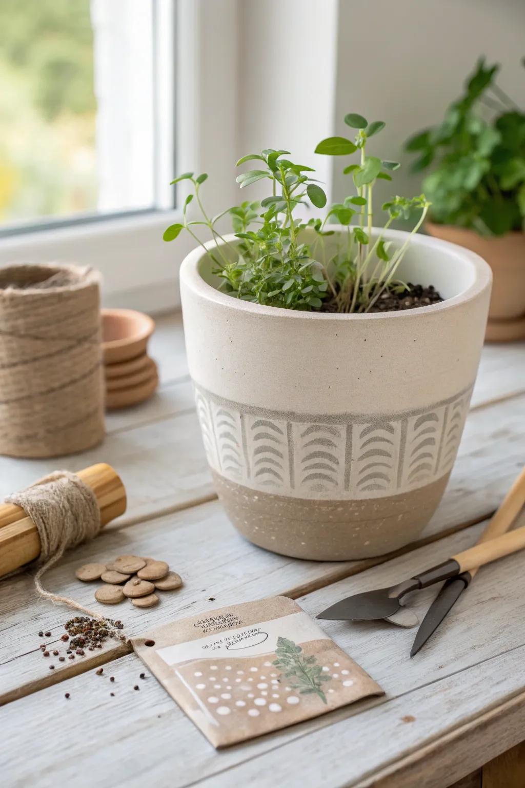 Gift the joy of a mini garden adventure with this elegant gardening kit, perfect for nurturing creativity and nature indoors or out.