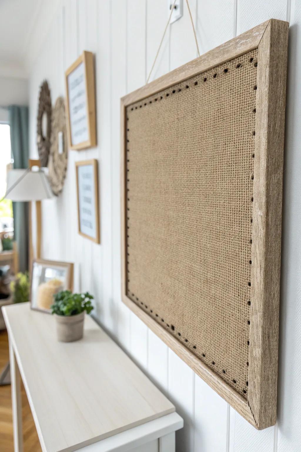 Elevate your space with a chic and rustic foam board message board that's both stylish and functional.