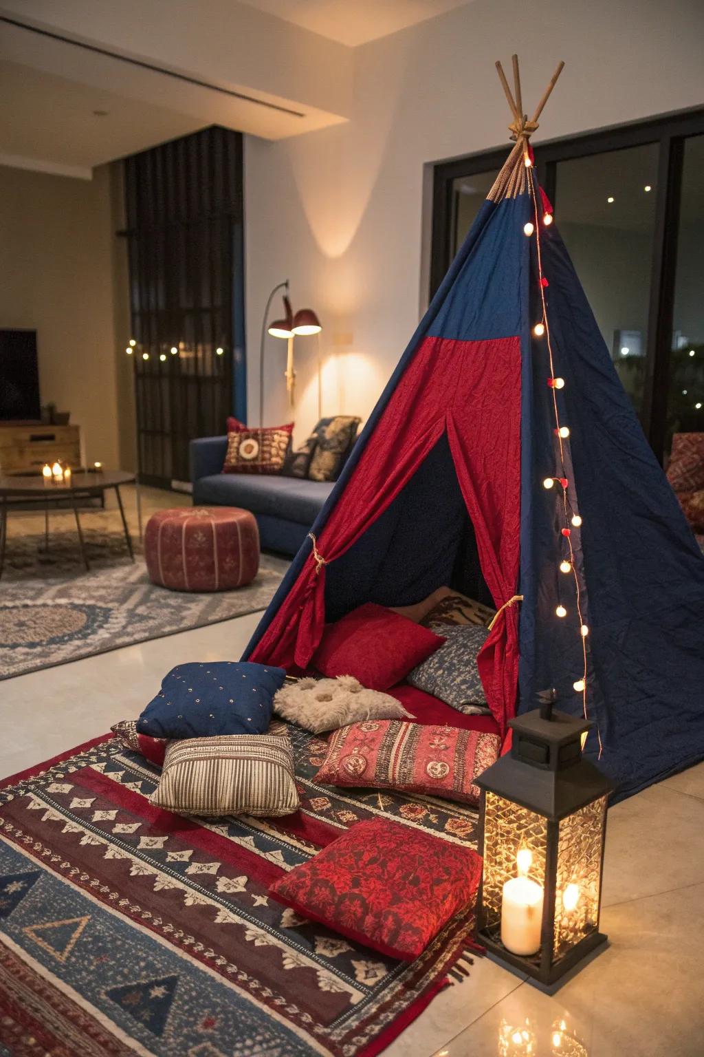 Turn your living room into a cozy camping retreat with an indoor tent adventure!