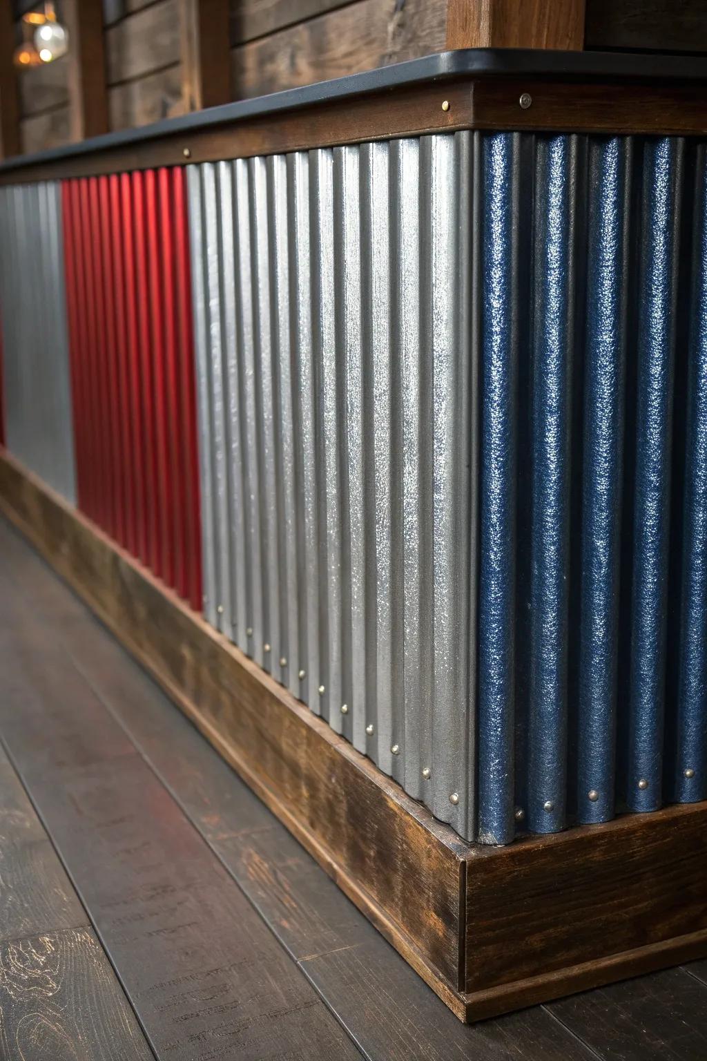 Embrace modern rustic charm with striking metal skirting.