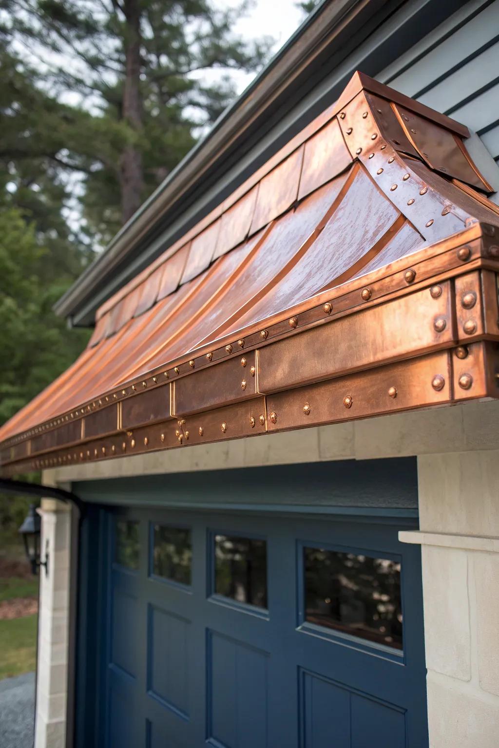 Elevate your garage's appeal with a touch of copper luxury.