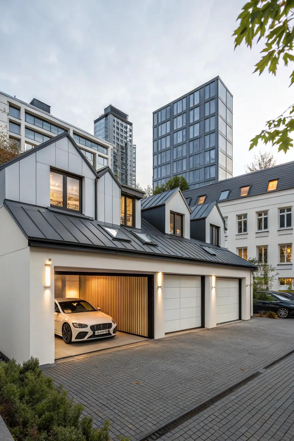 Contemporary dormers bring modern flair to traditional settings.