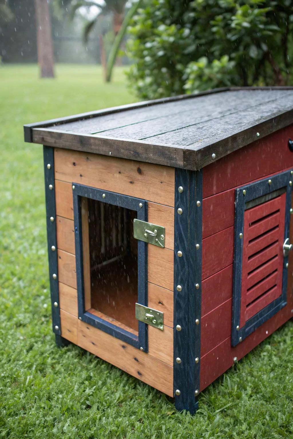 Ingenious Craft: A Quirky Dog House Turned Generator Shelter!