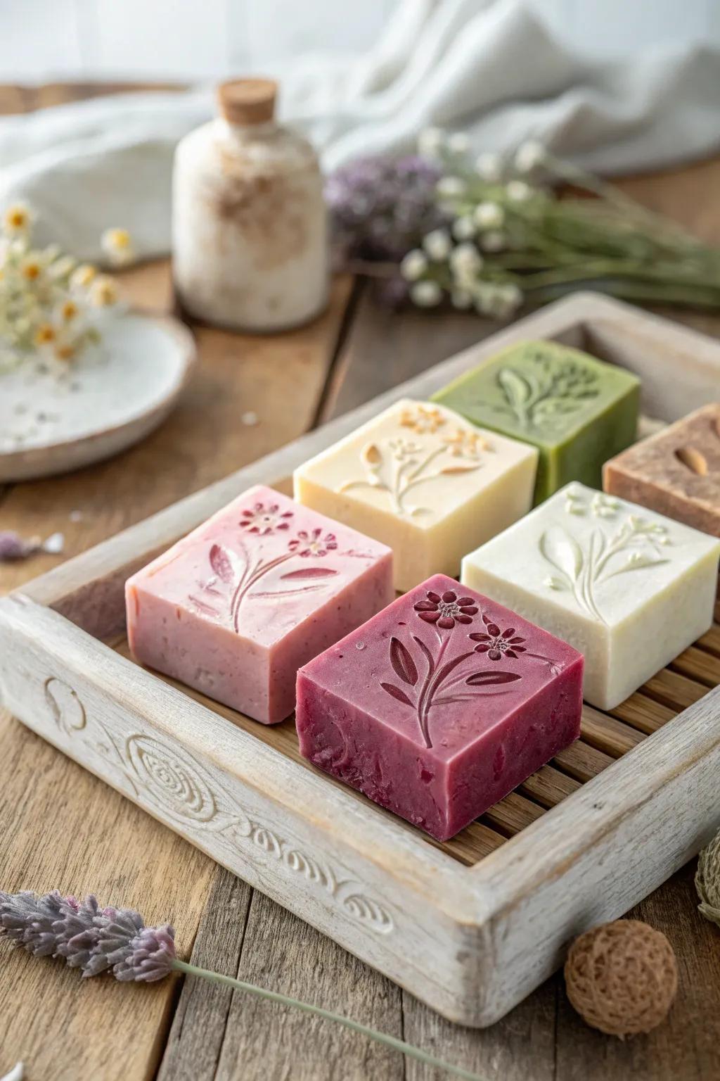 Indulge in the luxury of handcrafted soaps – a perfect blend of simplicity and natural beauty for your next giveaway.