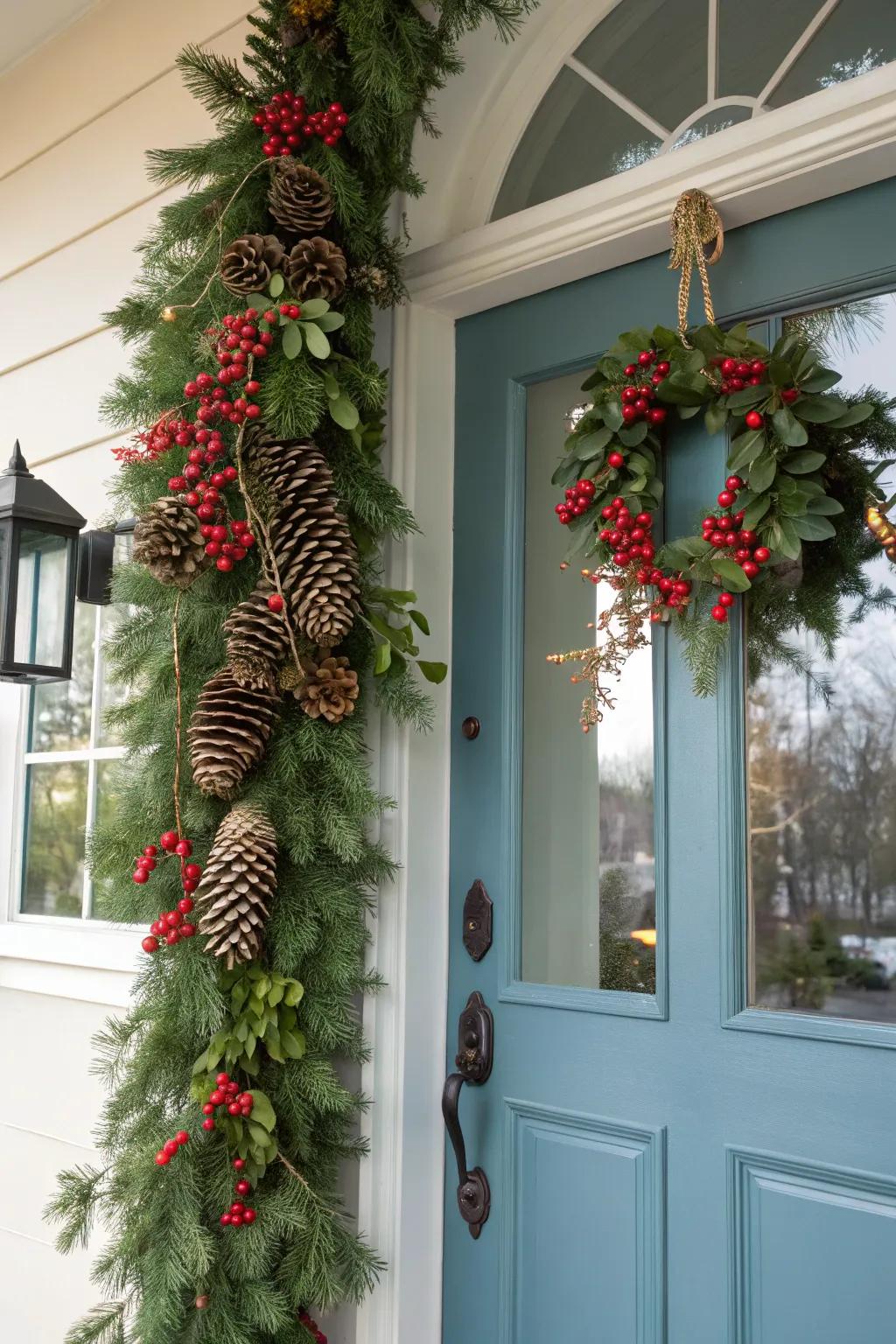 A festive grapevine swag perfect for the holidays.