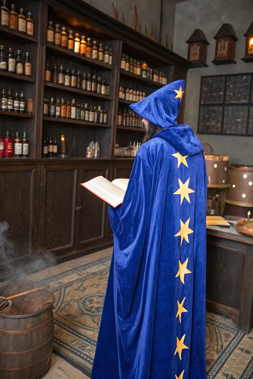 Cast spells in style with a fantasy wizard robe.