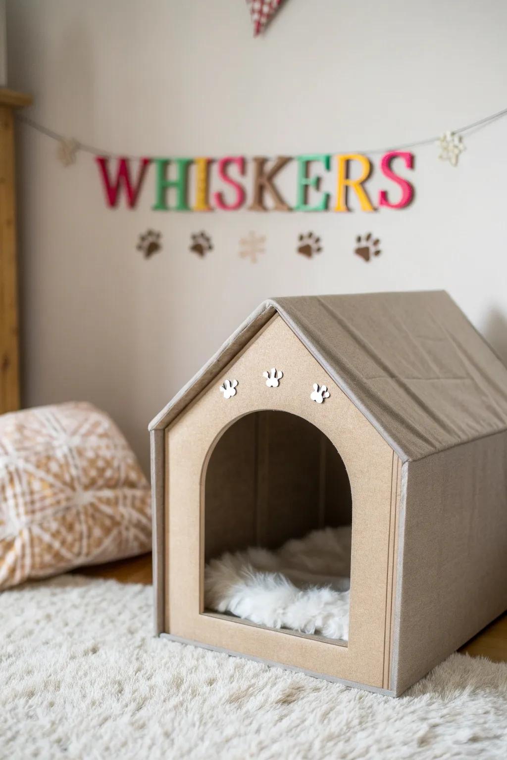 Craft a cozy sanctuary with a personal touch for your feline friend!