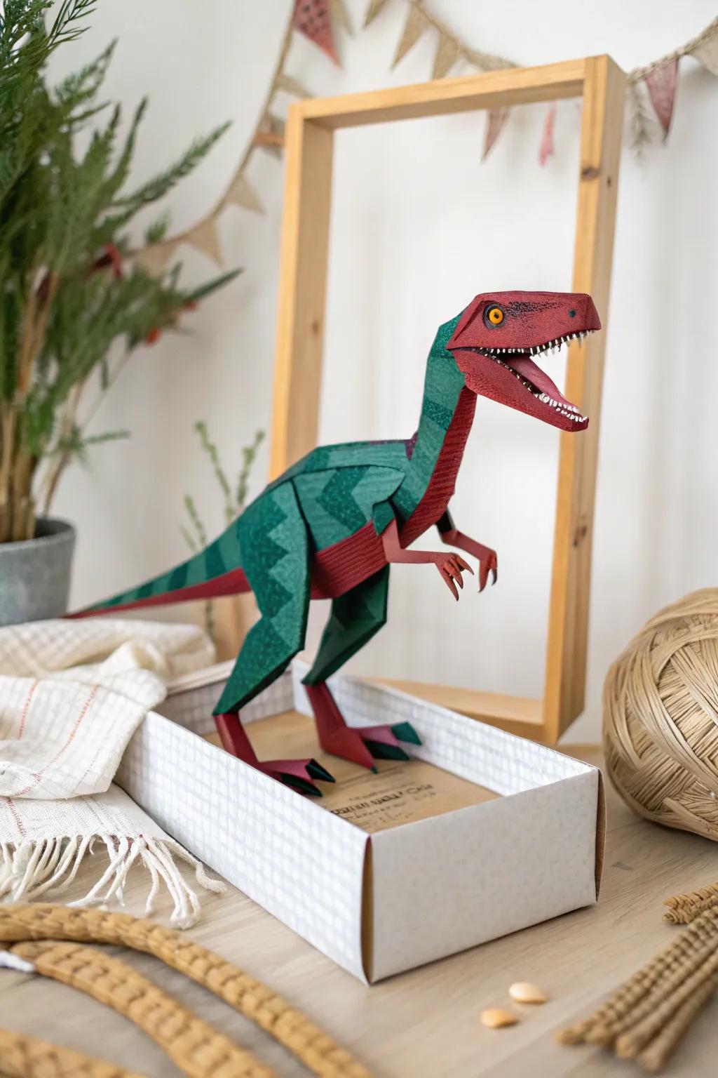 Unleash love with this striking Velociraptor Valentine holder, a masterpiece of simplicity and bold design.