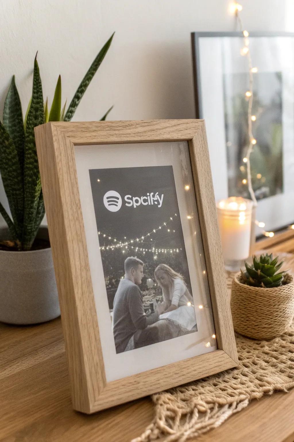 Capture your favorite moments with a personalized Spotify playlist frame—where music and memories meet.