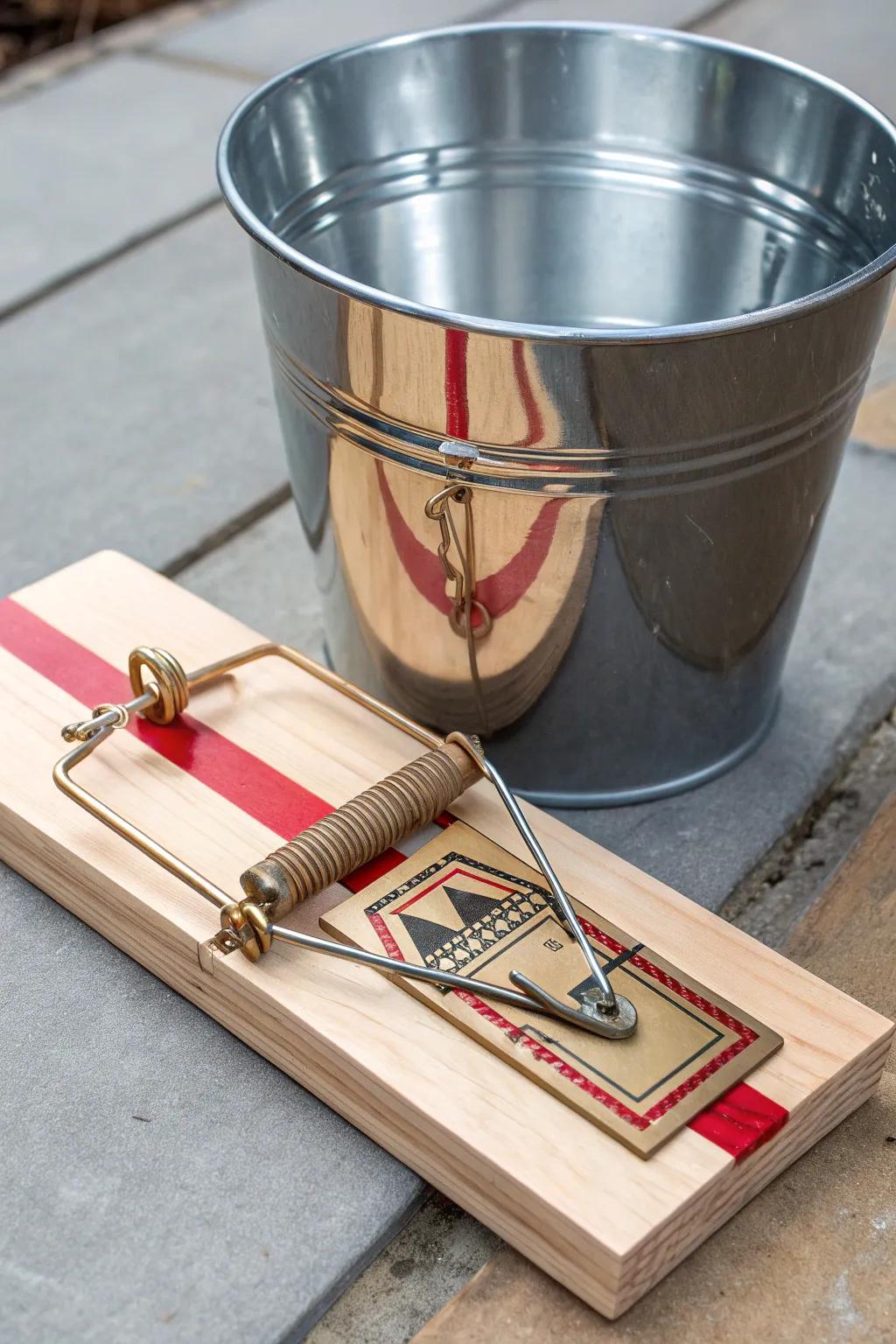 Ingenious Craftsmanship: A Sleek Tipping Ramp Mouse Trap That Combines Functionality with Style.