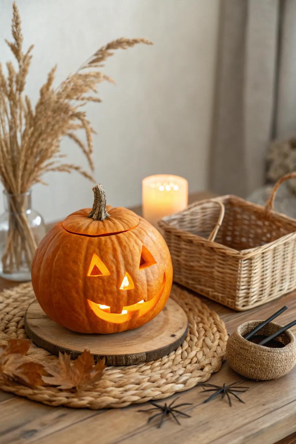 Embrace the joy of Halloween with a charmingly toothless grin. 🎃✨ #ScandiBoho #CraftedWithLove