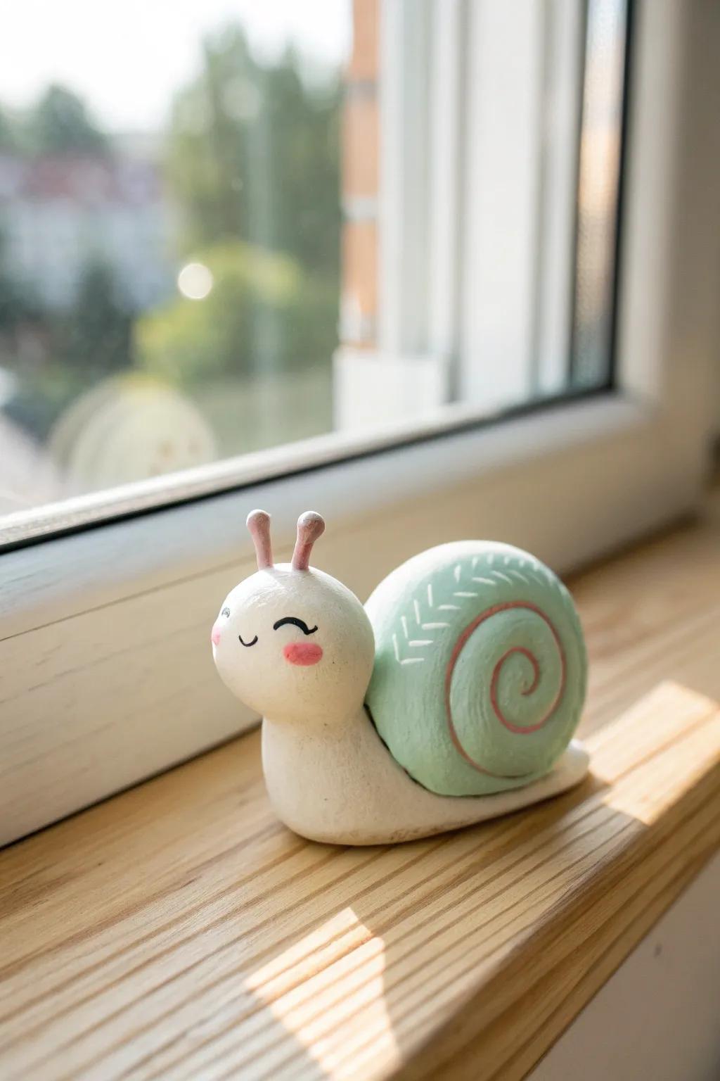 Meet your new adorable snail companion: a charming blend of minimalist design and kawaii cuteness for your home decor!