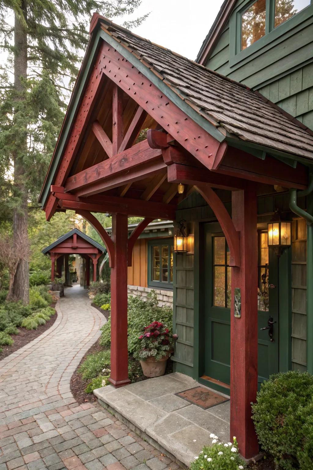 Transform your entrance with a handcrafted lean-to roof—where practicality meets charm.