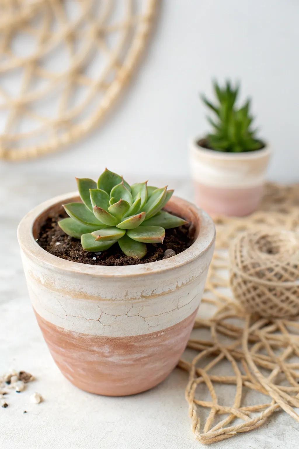 Tiny clay wonders: bring nature's charm to your desk without the need for water!