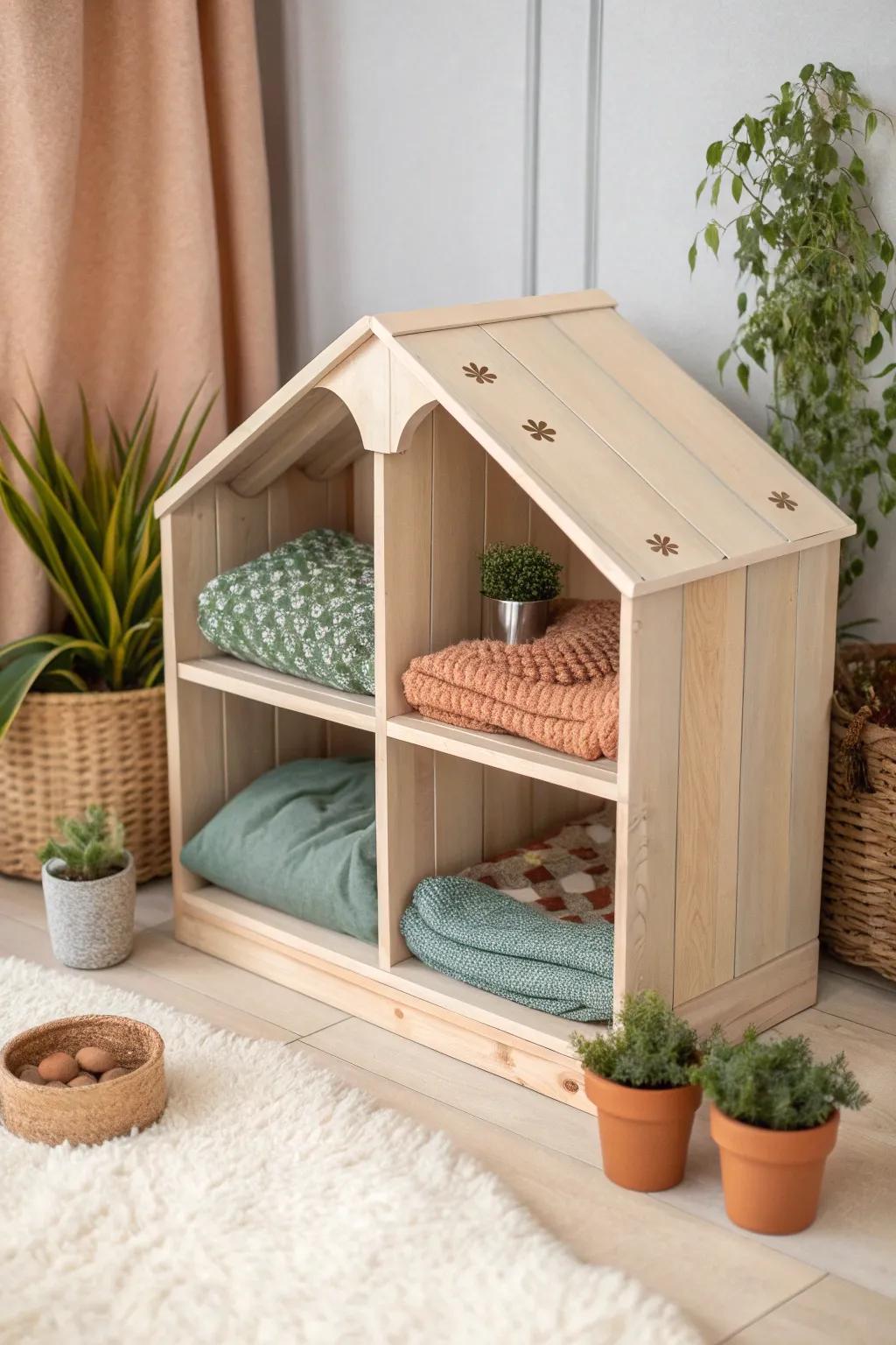 Elegant and functional: A minimalist dog kennel that keeps harmony in style.