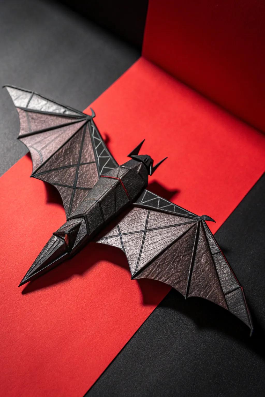 Unleash your inner craftsman with the striking Batwing paper airplane design.