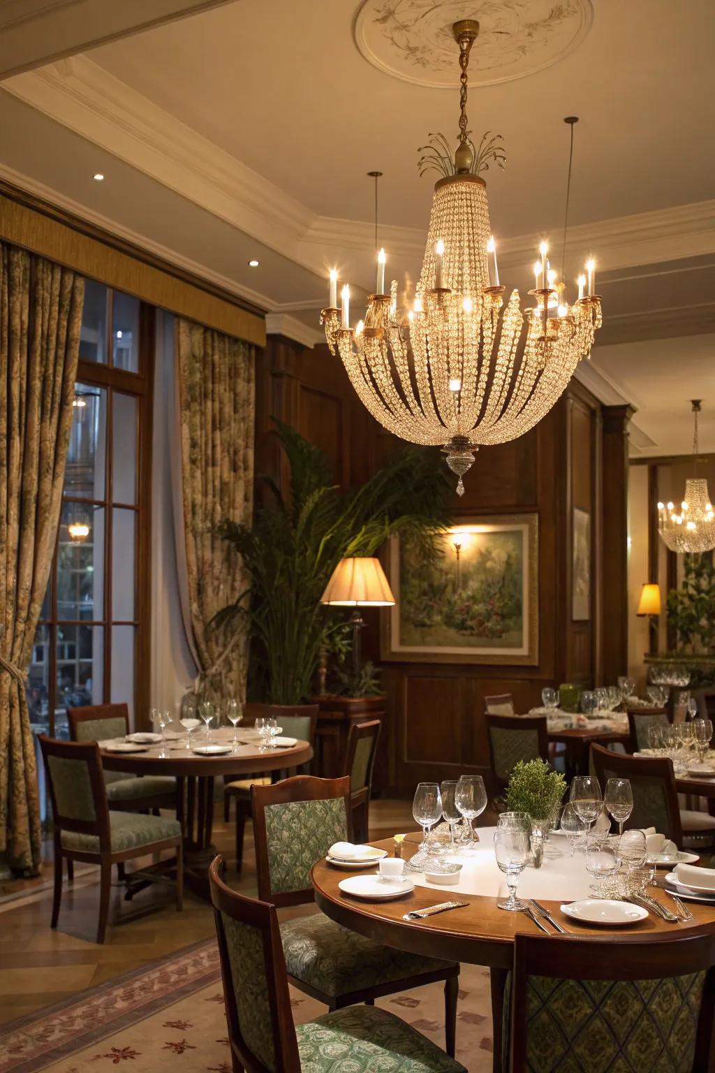 Add elegance with a chic chandelier.