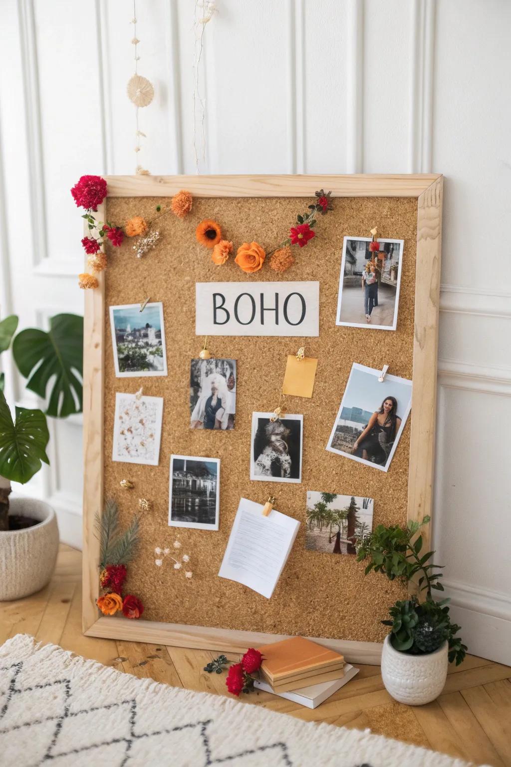 Craft your memories into art with a personalized cork board collage—where simplicity meets vibrant creativity.