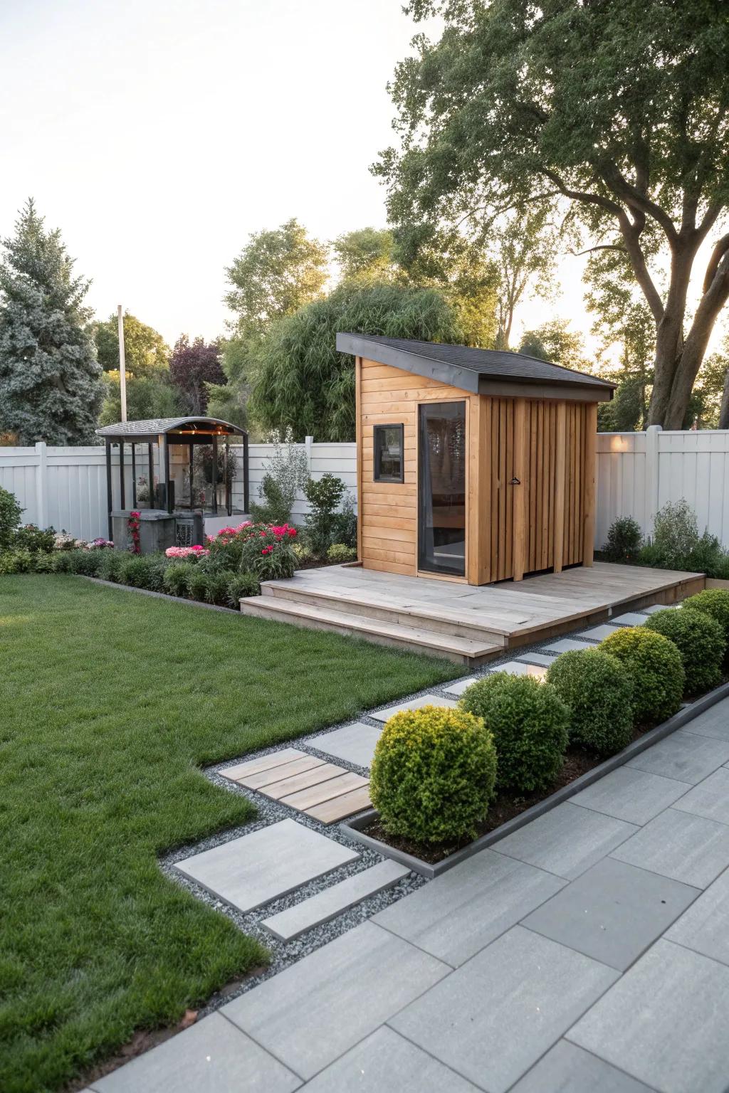 Deck tiles add a stylish and adaptable flooring option for playhouses.