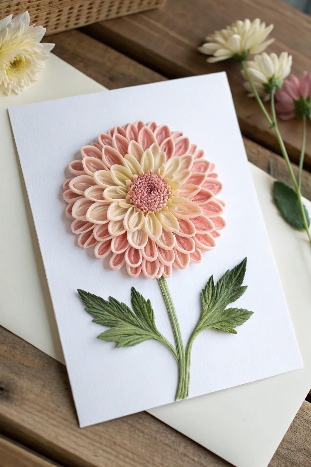 Craft a timeless Mother's Day card with macaroni art—where simplicity meets nostalgia in a beautiful bloom.