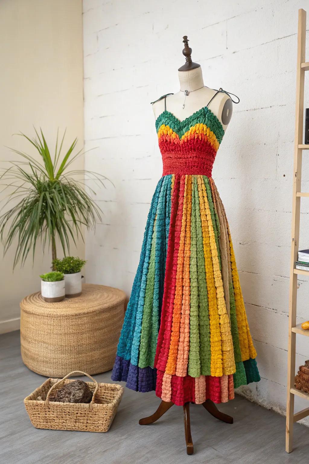 Transform your old magazines into a vibrant masterpiece and make a bold fashion statement!