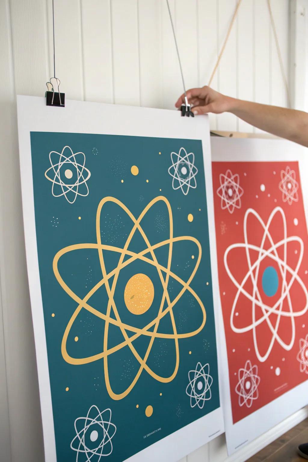 Atomic Beauty: Where Science Meets Art in Vibrant Minimalism