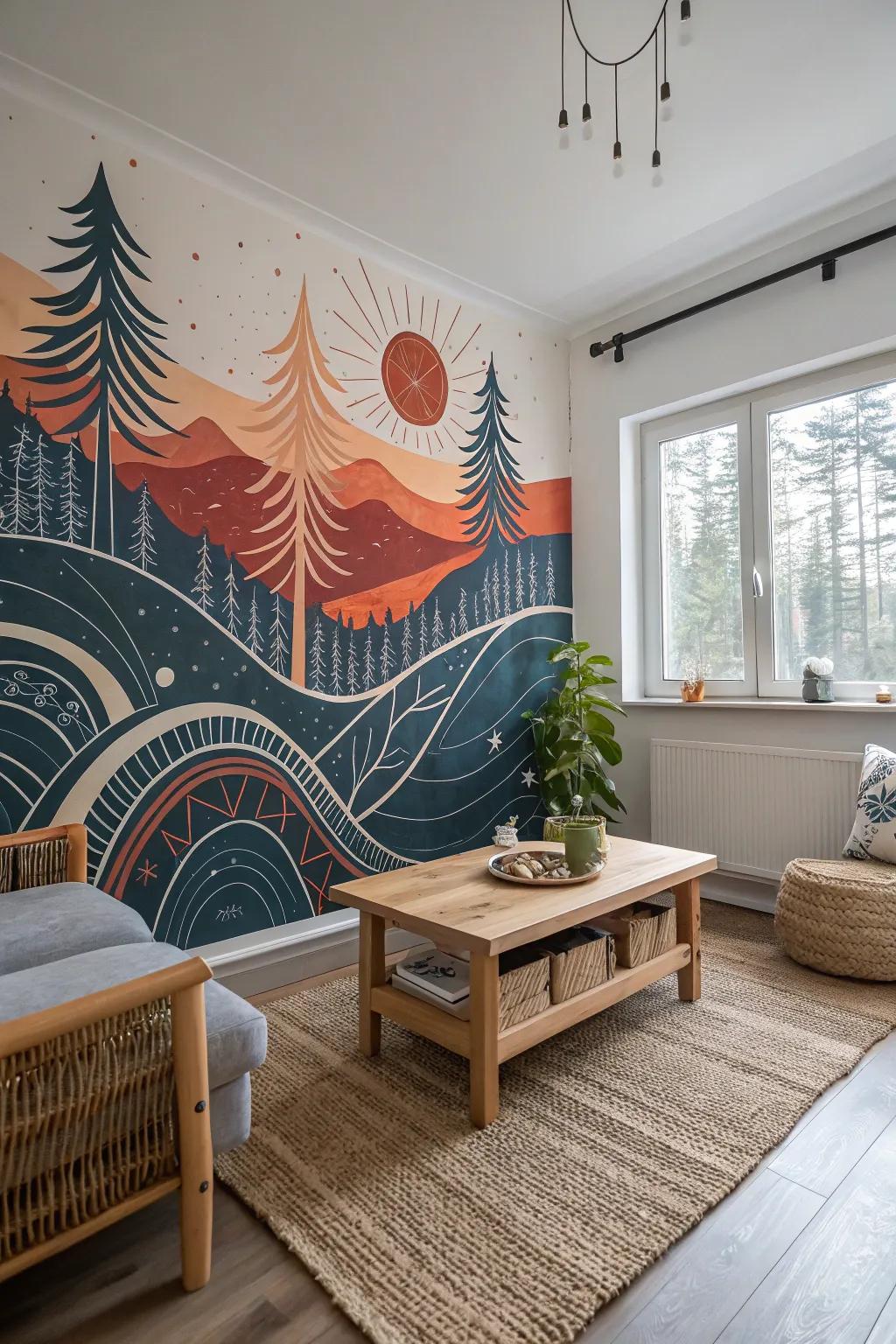 Transform your space with a stunning nature-inspired mural that speaks to your soul.