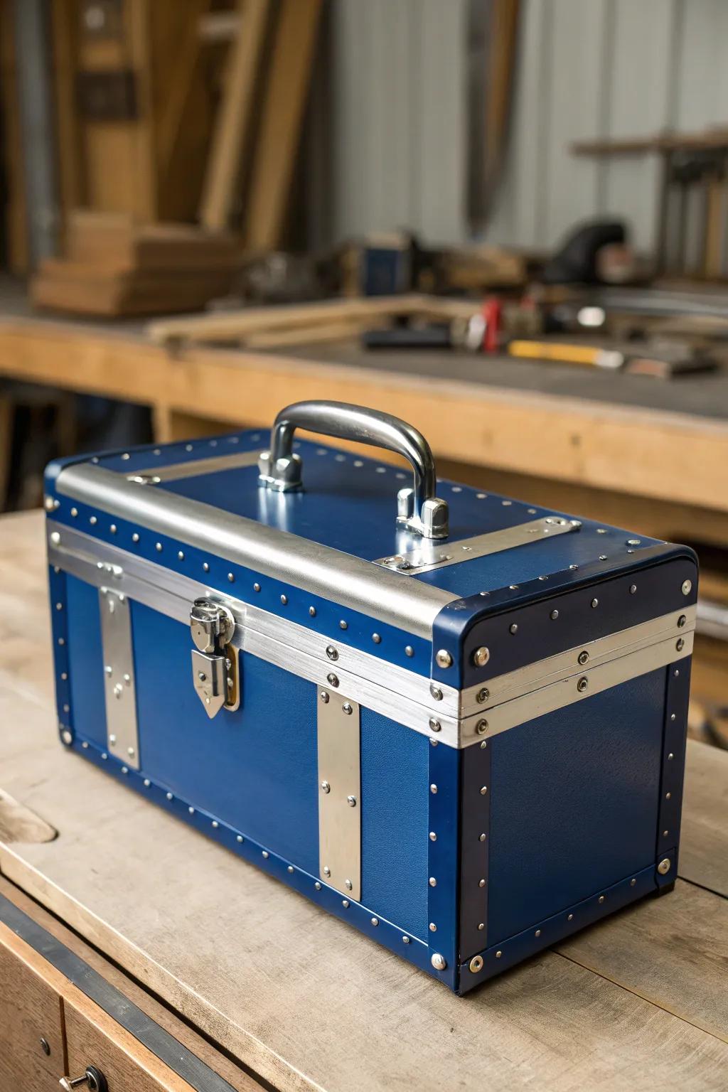 Craft your perfect workshop companion with this sleek and sturdy DIY metal toolbox.