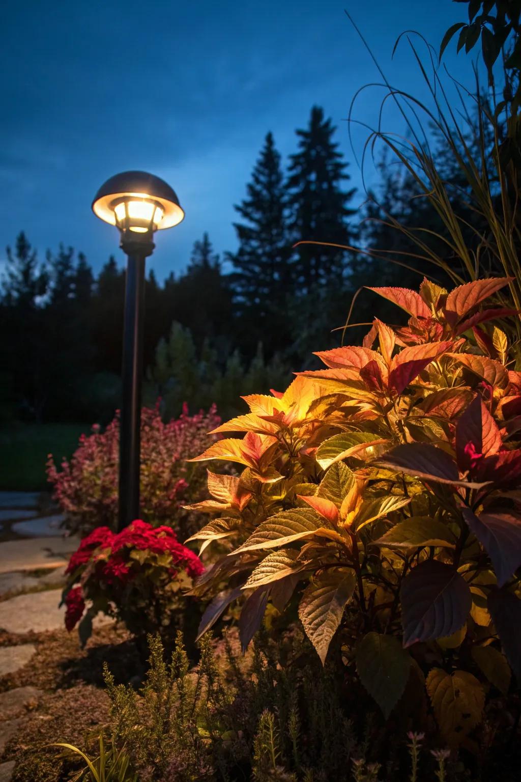Illuminate your garden's beauty with bold solar spotlights.