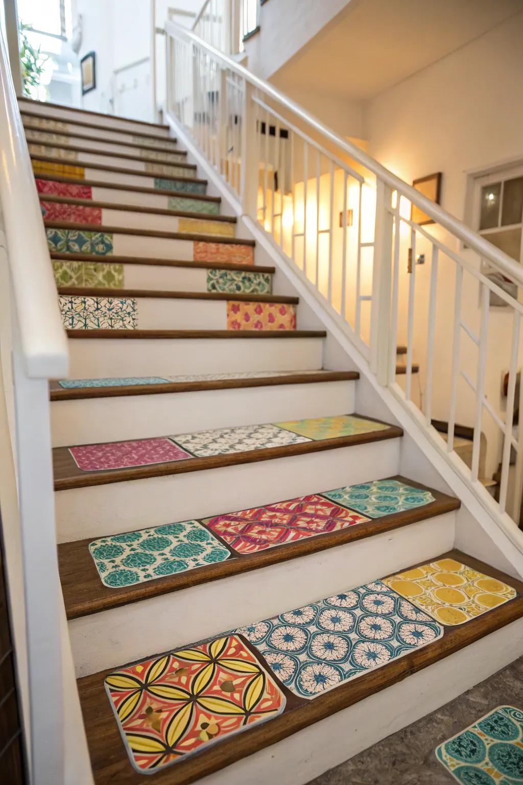 Non-slip pads ensure safety while adding a decorative element.