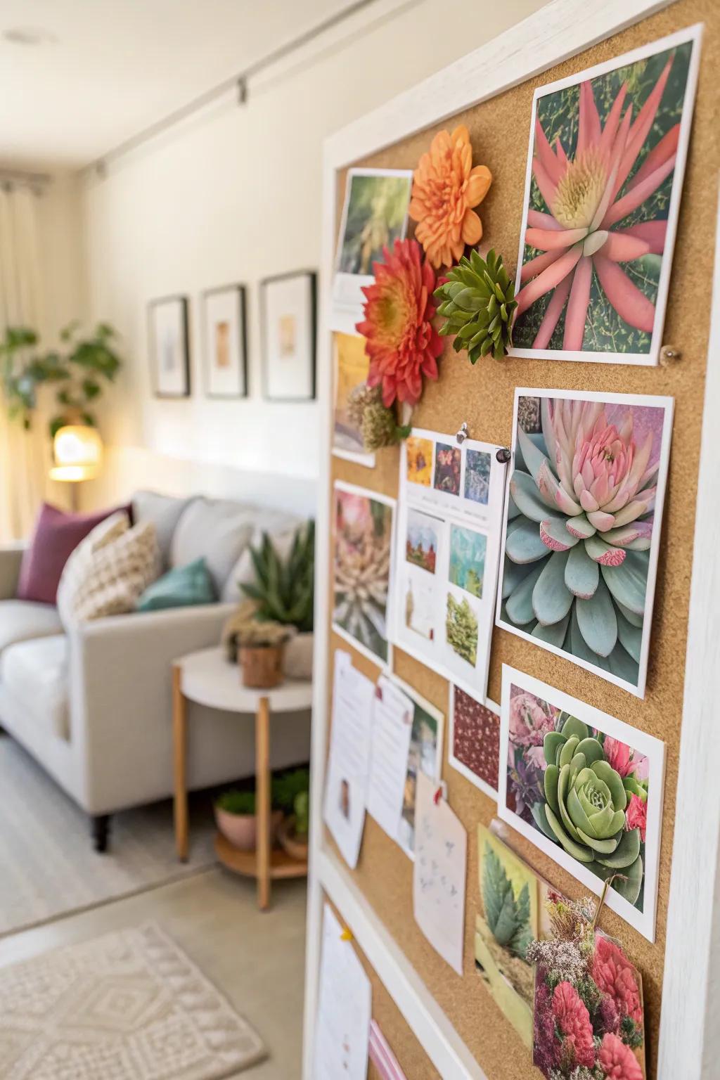 A vibrant collage of succulent photos to enliven your decor.