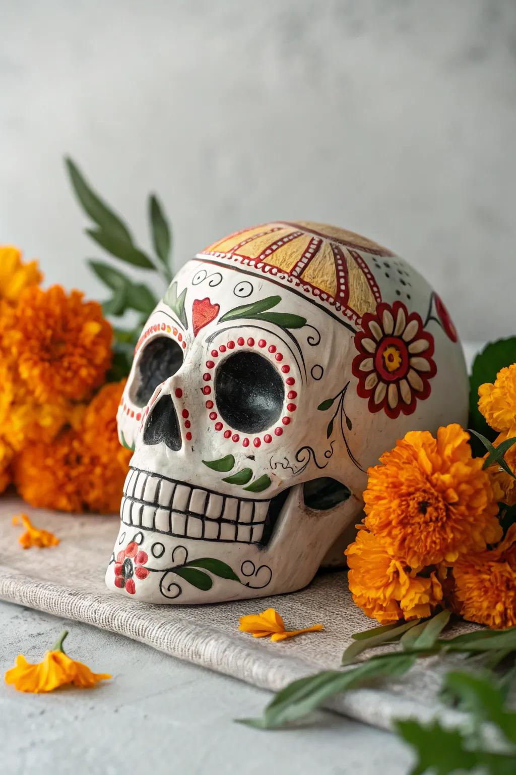 Celebrate the beauty of Día de los Muertos with a minimalist touch.